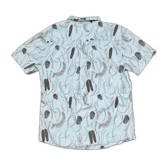 ROARK REVIVAL Blue Pinecone Graphic Button Up Shirt Top Mens Size Medium - Picture 7 of 9